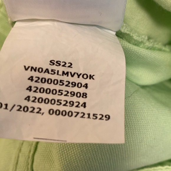 Vans Cotton Barnes Canvas Shorts Pistachio Lime Green Butterfly Size 30 - Picture 7 of 9